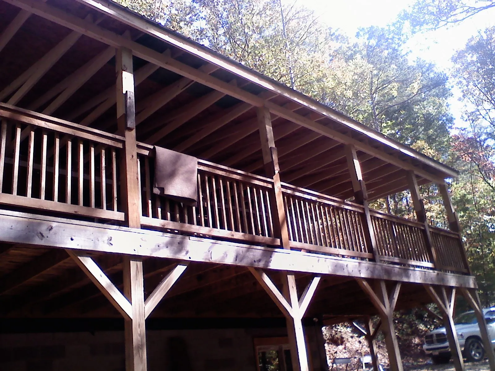 Timber framing under a new elevated porch and deck — Roof Leak Repair in Juliaetta by Roofing Brothers